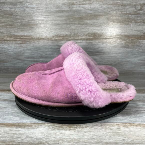 UGG Women’s Scuffette II Purple Suede Slip Ob Slipper Size 11 - Picture 1 of 10
